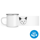 Кружка металлическая белая (круговая запечатка)