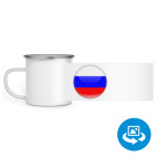 Кружка металлическая белая (круговая запечатка)