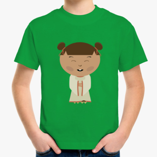 Детская футболка с принтом Японская девочка