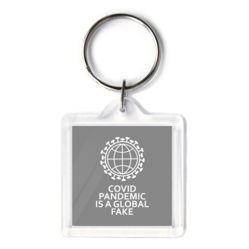 Брелок с принтом COVID pandemic - global fake