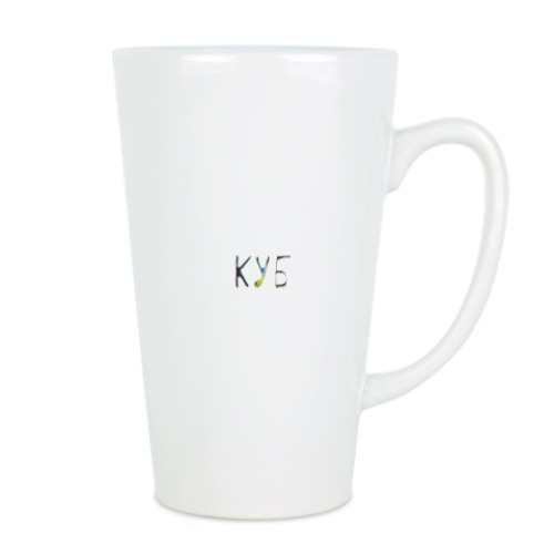 Чашка Латте с принтом куб