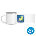 Кружка металлическая белая (круговая запечатка)