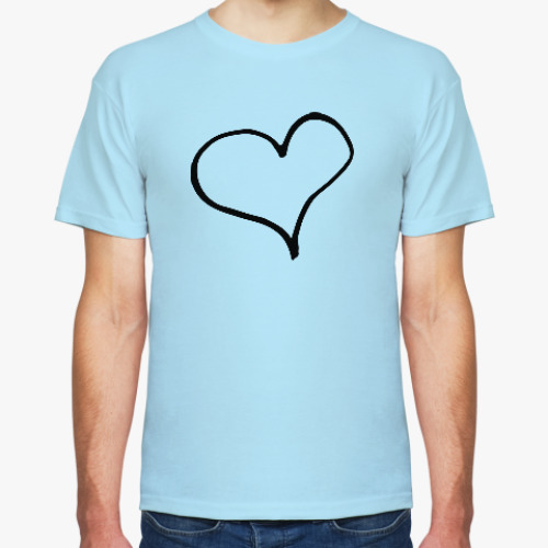 Футболка с принтом Чернильное сердце