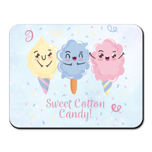 Коврик для мыши с принтом Сахарная Вата