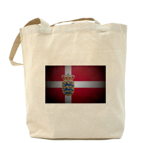 Сумка шоппер с принтом  'Датский флаг'