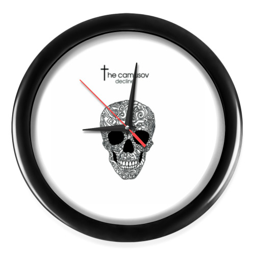 Настенные часы с принтом Череп