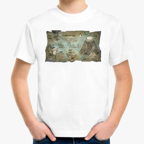 Детская футболка с принтом Wilbur vs The Volcano