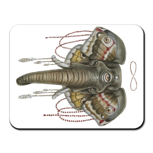 Коврик для мыши с принтом Индийский слон