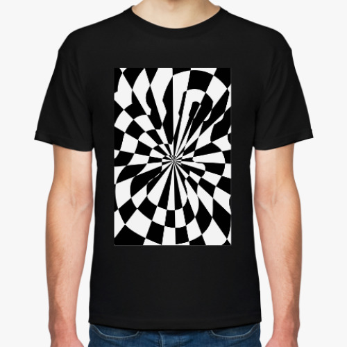 Футболка с принтом Гитара - оптическая иллюзия