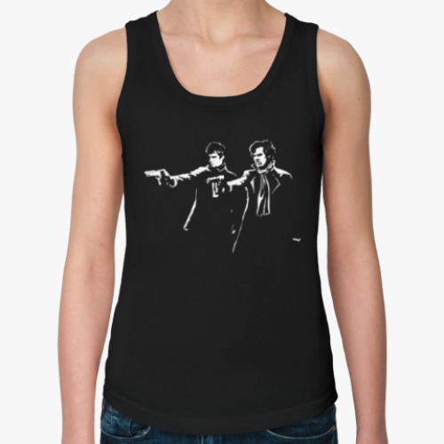 Женская майка с принтом Sherlock Pulp Fiction