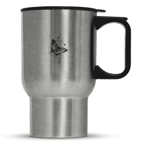 Кружка-термос Бабочка и геометрия