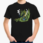 Детская классическая футболка Smoking Dragon