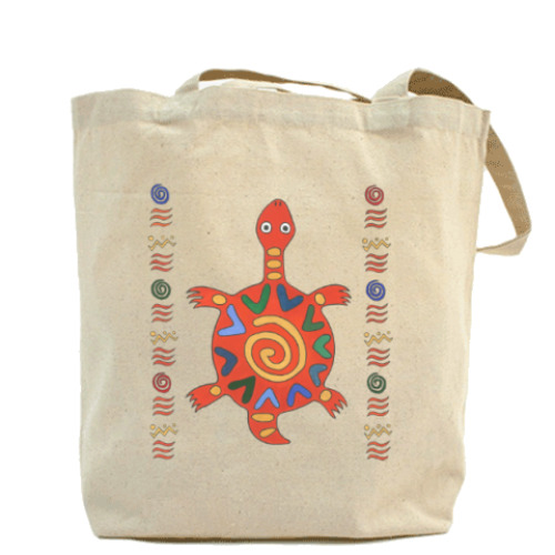 Сумка шоппер с принтом черепашка из Африки