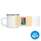 Кружка металлическая белая (круговая запечатка)