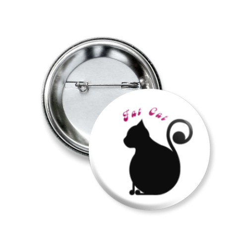 Значок 37мм с принтом Толстый кот