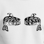 Аляска - тотем - рыбы - двухголовый