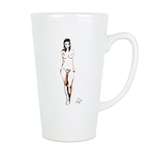 Чашка Латте с принтом Сексуальная девушка