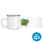 Кружка металлическая белая (круговая запечатка)