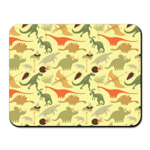 Коврик для мыши с принтом Динозаврики