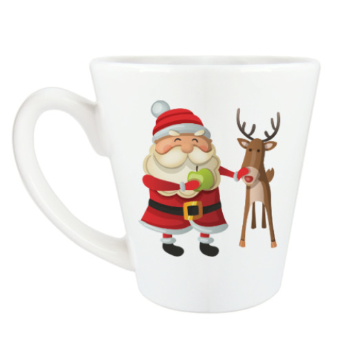 Чашка Латте с принтом Новый Год