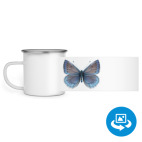 Кружка металлическая белая (круговая запечатка)