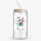 Банка с бамбуковой крышкой