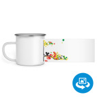 Кружка металлическая белая (круговая запечатка)