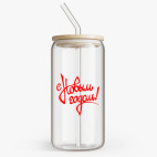 Банка с бамбуковой крышкой