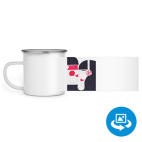 Кружка металлическая белая (круговая запечатка)