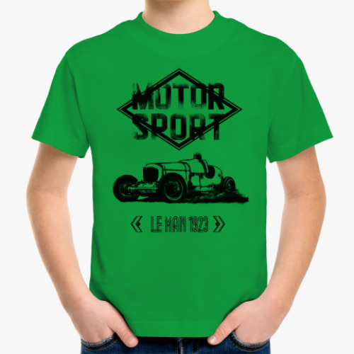 Детская футболка с принтом автомобиль