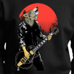 Волк играет на гитаре