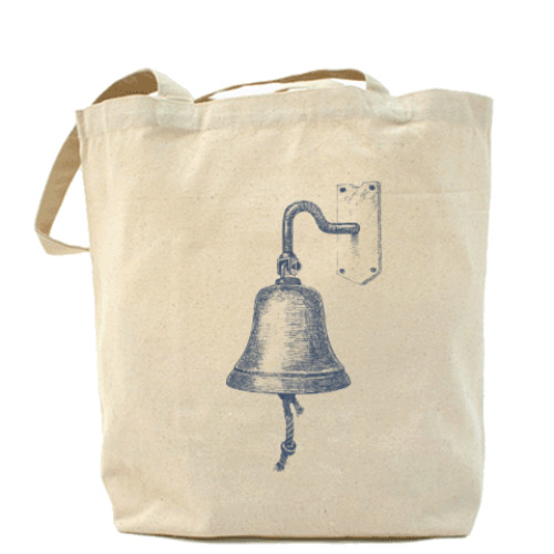 Сумка шоппер с принтом Море винтаж колокол рында