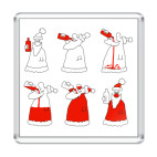 Магнит 6.5 x 6.5 см Как стать дедом морозом