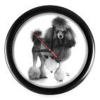Настенные часы (без цифр) Пудель