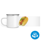 Кружка металлическая белая (круговая запечатка)