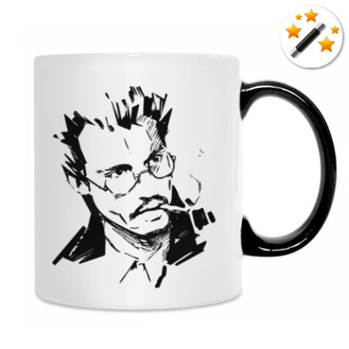 Кружка-хамелеон с принтом Джонни Депп