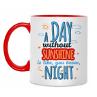 Двухцветная кружка A Day Without Sunshine