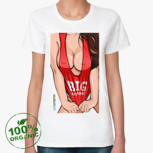 Женская футболка из органик-хлопка большие красивые глаза!