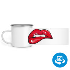 Кружка металлическая белая (круговая запечатка)