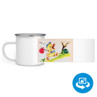 Кружка металлическая белая (круговая запечатка)