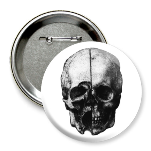 Значок 75мм Череп
