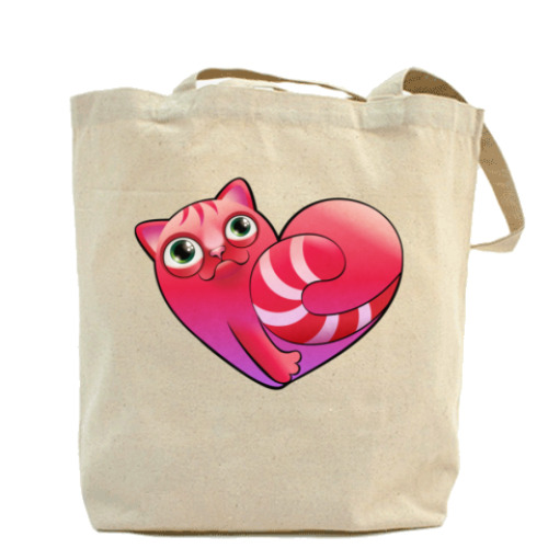 Сумка шоппер с принтом Все любят кошек