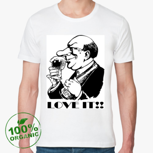 Футболка из органик-хлопка с принтом Beer - Love it!