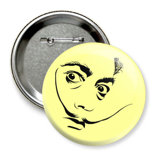 Значок 75мм с принтом Сальвадор Дали