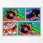 Комикс. Девушка и акула.