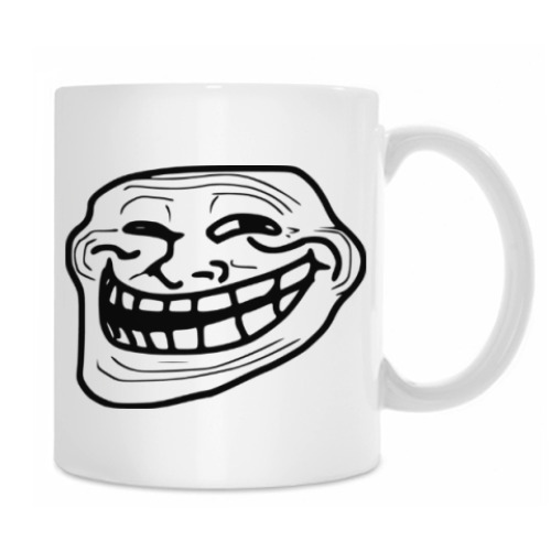 Кружка с принтом TrollFace