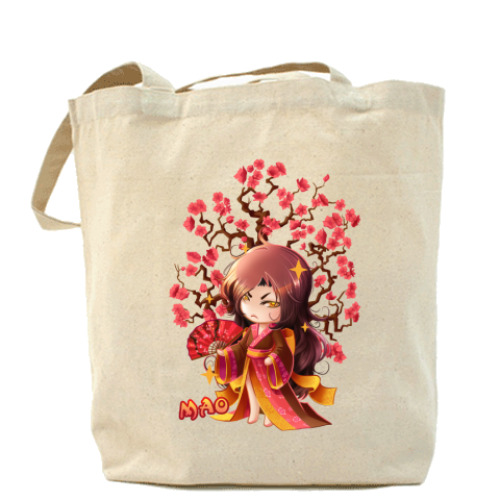 Сумка шоппер с принтом чиби