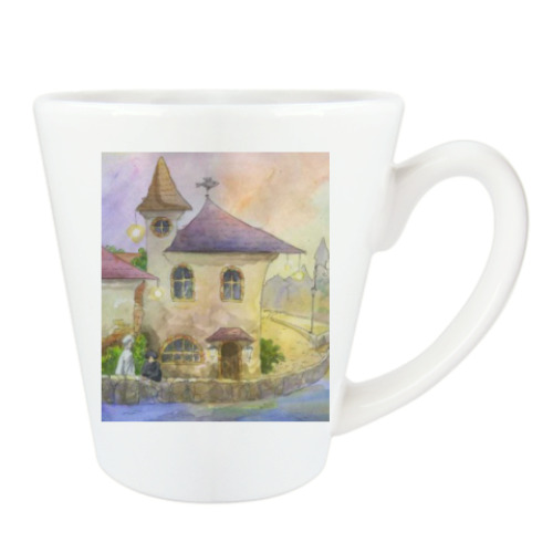 Чашка Латте с принтом Ехо - сердце мира