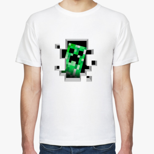 Футболка с принтом 'Крипер внутри'