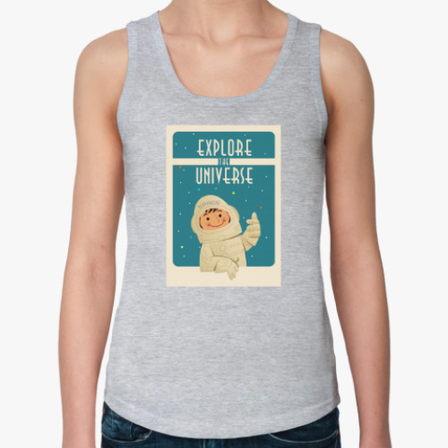 Женская майка с принтом Explore the Universe